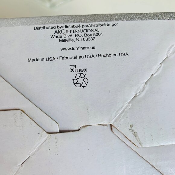 Luminarc USA Holiday Magic Crystal Candy Dish Octagon Pedestal Lid Trinket VTG - Picture 15 of 16